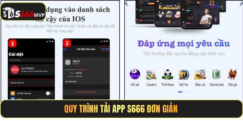 Quy trình tải app S666 đơn giản
